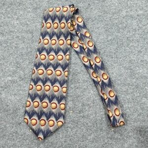 Gitman Bros. Tie Mens One Size Blue Geometric 100% Silk Jacquard Pointed